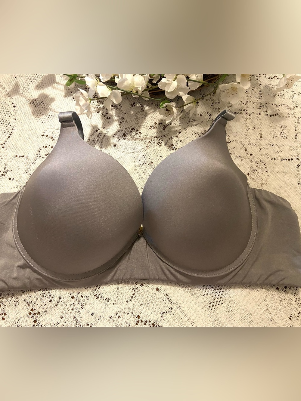 Frederick's of Hollywood Smooth Gray Molded Cup Bra